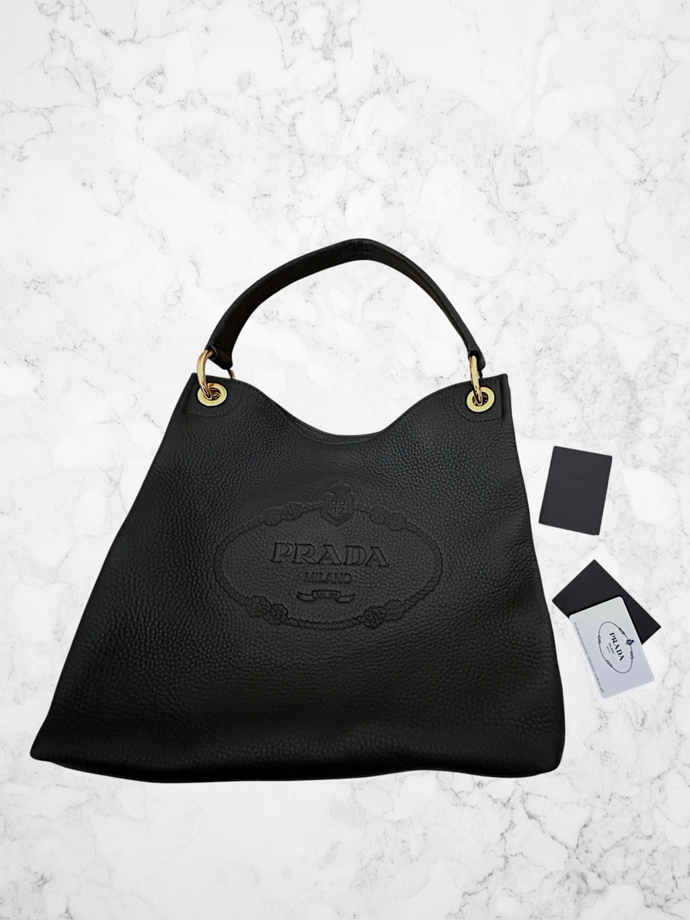 Prada Logo Vitello Daino Bag - Picture 14 of 15